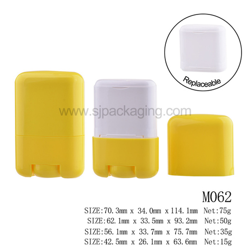 Eco-friendly refillable makeup stick container with replaceable inner tube