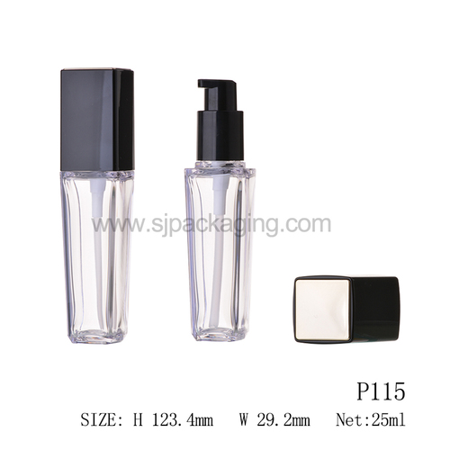 dimensions for 25ml liquid cosmetic bottle P115