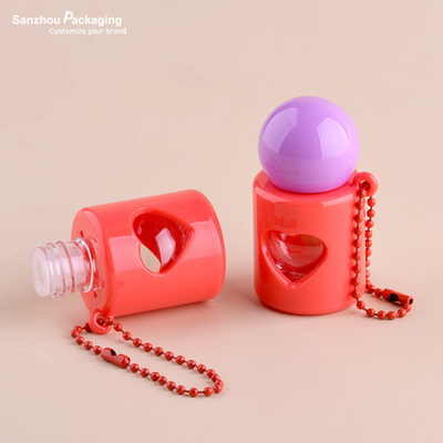 Tubby Keychian Lip Gloss Tube with Spherical Topper and Window