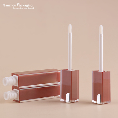 A706 Empty Square Lip Gloss Container with Dual-layer Shell