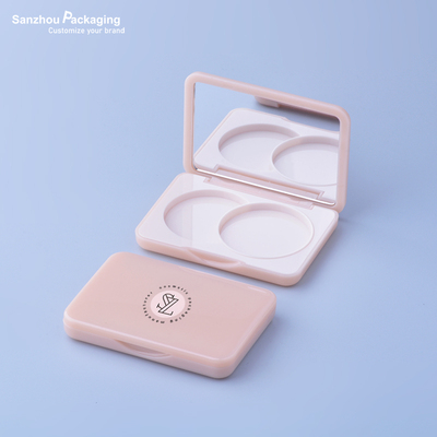 2 Grids Eyeshadow Case with Softly Rounded Edges and Mirror | I309