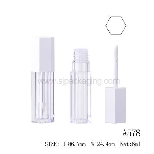 spec for Hexagonal Lip Gloss Tube A578